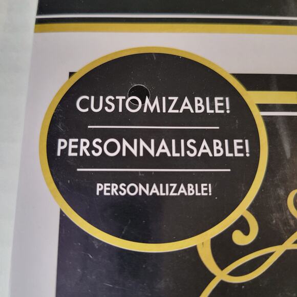 Happy Birthday Backdrop Aged to Perfection Customizable Banner Black and Gold - Picture 2 of 9